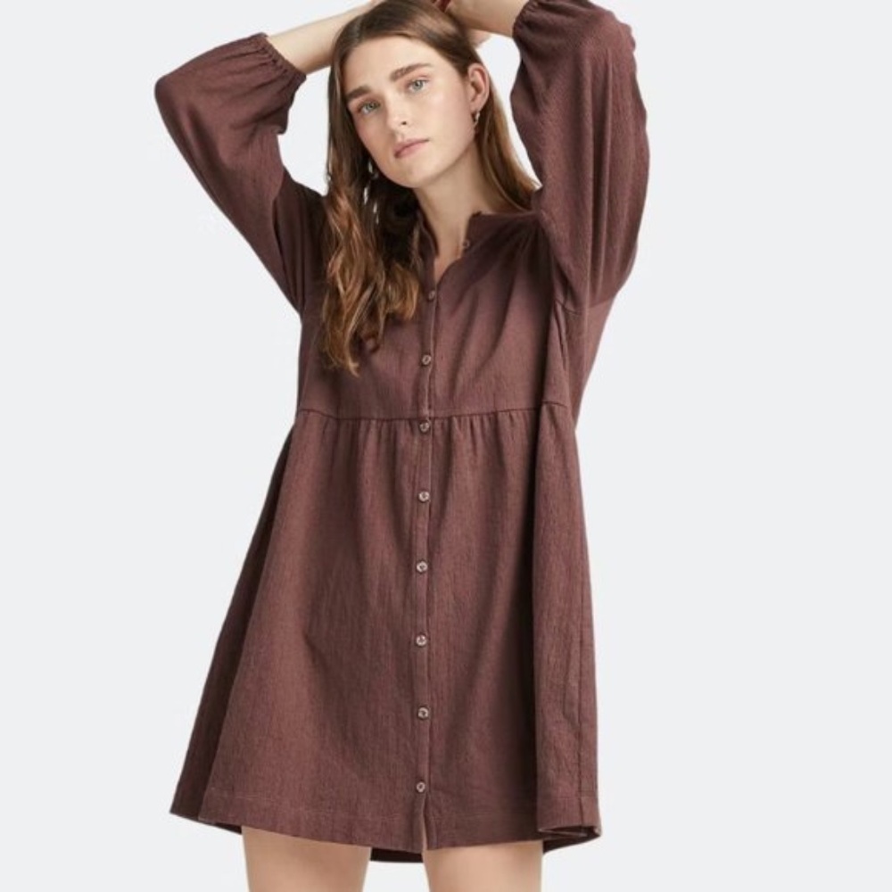 NWT Richer Poorer Women's Cloud Weave Dress - Truffle